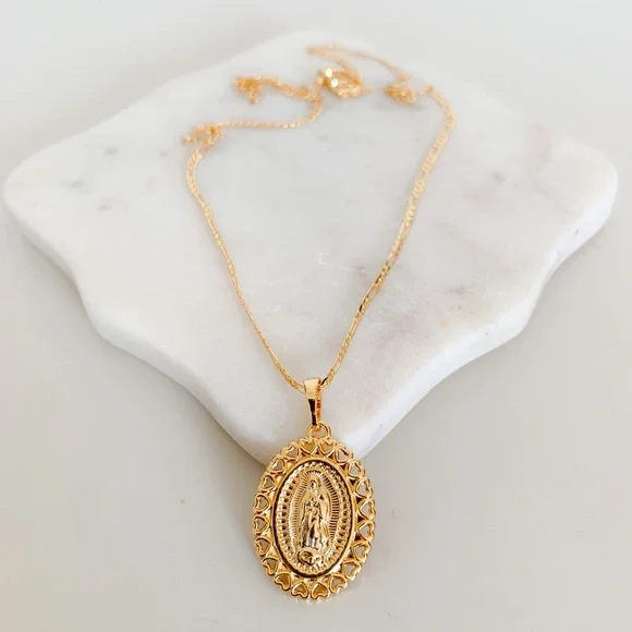 🎉HP🎉Virgin Mary Necklace | 24k Gold Filled - Picture 6 of 9